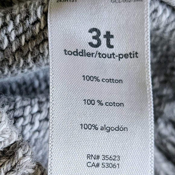 Carters 3T Cardigan Sweater Kids Toddler‎ Marled Grey Knit Classic Sock Monkey - Picture 8 of 10